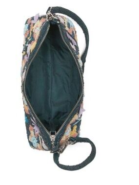 Marshalls Teal Floral Beaded Mini Wristlet